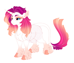 Size: 4600x3900 | Tagged: safe, artist:gigason, oc, oc only, oc:harsh light, classical unicorn, pony, unicorn, g4, absurd resolution, adoptable, black sclera, blank flank, blue eyes, cloven hooves, colored, colored eyebrows, colored eyelashes, colored hooves, colored pinnae, ear fluff, eye markings, female, female oc, flat colors, frown, glowing, glowing mane, glowing tail, gradient eyes, gradient legs, gradient mane, gradient tail, hooves, horn, leonine tail, lidded eyes, long mane, long tail, looking back, magical lesbian spawn, mare, mare oc, obtrusive watermark, offspring, orange eyelashes, orange hooves, parent:daybreaker, parent:tempest shadow, parents:tempbreaker, simple background, solo, standing, straight mane, straight tail, striped horn, tail, three quarter view, transparent background, unicorn horn, unicorn oc, unshorn fetlocks, wall of tags, watermark, white coat