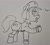 Size: 1724x1564 | Tagged: safe, artist:otl crafts, android, earth pony, pony, robot, alcohol, anis, beer, clothes, dialogue, drawthread, goddess of victory: nikke, looking at you, onomatopoeia, ponified, requested art, smiling, smiling at you, solo