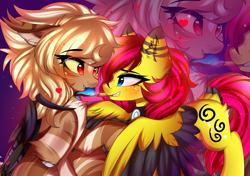 Size: 4337x3056 | Tagged: safe, artist:2pandita, oc, oc only, bat pony, pegasus, pony, bat pony oc, duo, pegasus oc