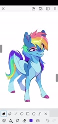 Size: 1080x2310 | Tagged: safe, artist:rr29578979, rainbow dash, g4, simple background, white background, wip