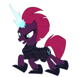 Size: 1590x1561 | Tagged: safe, artist:gmaplay, fizzlepop berrytwist, tempest shadow, pony, unicorn, g4, my little pony: the movie, armor, broken horn, eye scar, facial scar, female, horn, mare, scar, simple background, smiling, solo, transparent background, vector