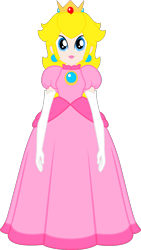 Size: 1247x2211 | Tagged: safe, artist:banecame244, human, equestria girls, g4, clothes, dress, equestria girls-ified, female, gown, jewelry, princess dress, princess peach, regalia, simple background, solo, super mario bros., transparent background, vector