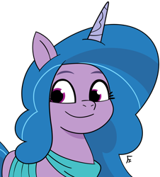 Size: 2672x2950 | Tagged: safe, artist:frownfactory, izzy moonbow, pony, unicorn, g5, my little pony: tell your tale, female, horn, mare, simple background, smiling, solo, transparent background