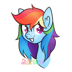 Size: 2100x2100 | Tagged: safe, artist:audreen, rainbow dash, g4, heart, heart eyes, simple background, solo, white background, wingding eyes