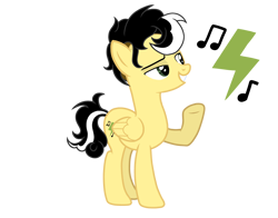 Size: 3900x3053 | Tagged: safe, artist:alicesponycorner, oc, oc only, oc:alice azalea, pegasus, pony, cutie mark, music, ponysona, reference sheet, simple background, skunk stripe, solo, transparent background, yellow coat