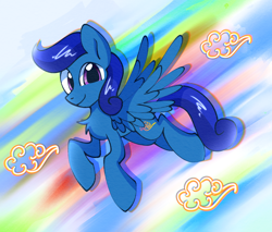 Size: 2322x1980 | Tagged: safe, artist:lydia, oc, oc:cozy cloud, pegasus, pony, abstract background, commission, looking at you, male, solo, stallion