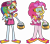 Size: 3882x3405 | Tagged: safe, artist:christian soto, pinkie pie, rainbow dash, human, equestria girls, equestria girls specials, g4, my little pony equestria girls: better together, my little pony equestria girls: forgotten friendship, clothes, female, flippers, goggles, halloween, hat, holiday, one-piece swimsuit, pumpkin bucket, simple background, snorkel, sunglasses, swim mask, swimsuit, transparent background, trick or treat, water wings