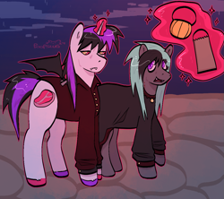 Size: 1107x983 | Tagged: safe, artist:poopslug, oc, oc only, mlp fim's fourteenth anniversary, halloween, holiday, night, nightmare night, trick or treat