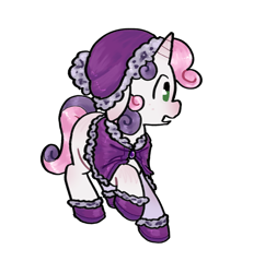 Size: 1514x1565 | Tagged: safe, artist:koidial, sweetie belle, pony, unicorn, g4, blushing, boots, brooch, bundled up for winter, cute, diasweetes, dot eyes, female, filly, foal, freckles, green eyes, hat, hoof boots, horn, horn blush, jewelry, nose blush, open mouth, profile, raised hoof, shawl, shiny mane, shiny tail, shoes, simple background, solo, tail, transparent background, two toned mane, two toned tail, white coat, winter hat