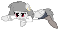 Size: 669x374 | Tagged: safe, artist:lrg!!, oc, oc only, oc:estate velocity, pegasus, pony, clothes, ear piercing, earring, jewelry, lying down, office lady, pantyhose, pegasus oc, pencil skirt, piercing, simple background, skirt, transparent background