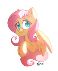 Size: 2090x2551 | Tagged: safe, artist:fluffyxai, fluttershy, pegasus, pony, g4, female, looking at you, mare, simple background, smiling, solo, transparent background