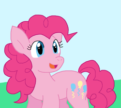 Size: 937x838 | Tagged: safe, artist:cmara, pinkie pie, earth pony, pony, g4, female, outdoors, solo