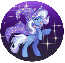 Size: 954x922 | Tagged: safe, artist:annuthecatgirl, derpibooru exclusive, trixie, pony, g4, cape, clothes, hat, solo, trixie's cape, trixie's hat