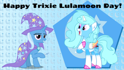 Size: 1280x720 | Tagged: safe, artist:jemimasparkle, trixie, oc, oc:jemimasparkle, g4, trixie day