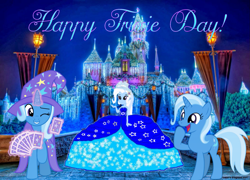 Size: 1665x1200 | Tagged: safe, artist:fistron, trixie, pony, unicorn, equestria girls, g4, collage, horn, trixie day