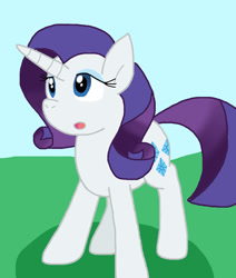 Size: 805x948 | Tagged: safe, artist:cmara, rarity, pony, unicorn, g4, female, horn, outdoors, solo