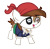 Size: 1000x988 | Tagged: safe, artist:sawkinator, pipsqueak, earth pony, pony, g4, colt, eyepatch, foal, male, open mouth, open smile, pirate costume, simple background, smiling, transparent background, vector