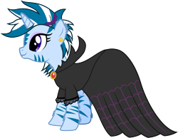 Size: 2895x2245 | Tagged: safe, artist:thunderdasher07, oc, oc only, oc:masara, bat, hybrid, pony, unicorn, zebra, zebracorn, zebroid, zony, mlp fim's fourteenth anniversary, alternate hairstyle, brooch, clothes, costume, dress, ear fluff, ear piercing, earring, eyeshadow, fake fangs, fangs, female, hairclip, halloween, halloween costume, high res, holiday, hoof fluff, horn, jack-o-lantern, jewelry, leg fluff, makeup, mare, mohawk, neck fluff, nightmare night costume, piercing, pumpkin, simple background, solo, striped mane, transparent background, vampire costume, vector, zony oc