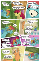 Size: 2141x3285 | Tagged: safe, artist:seventozen, apple bloom, applejack, rainbow dash, pony, comic:the problem of parthus, g4, comic