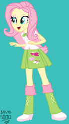 Size: 572x1030 | Tagged: safe, artist:xxdavid5000xx, fluttershy, equestria girls, g4, green background, simple background, solo