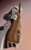 Size: 2500x4000 | Tagged: safe, artist:stalagsmith17, octavia melody, earth pony, pony, g4, bipedal, black dress, bow (instrument), cello, cello bow, clothes, dress, female, gradient background, hoof hold, low angle, mare, musical instrument, side slit, signature, solo