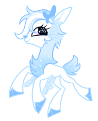 Size: 1286x1588 | Tagged: safe, artist:peaceandlove26, oc, oc only, oc:snow angel (webkinzworldz), deer, reindeer, 2021, alternate eye color, antlers, big eyes, blue hair, blue hooves, blue tail, chest fluff, cloven hooves, coat markings, colored antlers, colored chest fluff, colored hooves, colored nose, eyelashes, eyeshadow, facial markings, gradient hair, gradient tail, head wings, hooves, leg wings, lidded eyes, limited palette, long legs, looking back, makeup, male, non-pony oc, old art, profile, purple eyes, raised hooves, raised leg, shiny hooves, show accurate, simple background, slender, smiling, solo, sparkly eyes, sparkly mane, sparkly tail, tail, tall, thin, two toned hair, white background, white coat, white fur, wingding eyes, wings