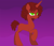 Size: 3741x3200 | Tagged: safe, artist:gusty, artist:gusty boy, oc, oc only, oc:crimson, pony, unicorn, base used, gradient background, green eyes, horn, missing cutie mark, newbie artist training grounds, original character do not steal, raised hoof, red fur, red hair, short hair, short mane, short tail, solo, tail, unicorn oc