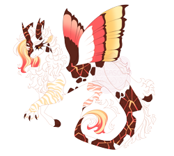 Size: 5000x4500 | Tagged: safe, artist:gigason, oc, oc only, oc:kindle, draconequus, hybrid, g4, absurd resolution, adoptable, body fluff, body markings, brown hooves, chest fluff, claws, cloven hooves, coat markings, colored, colored claws, colored eyebrows, colored eyelashes, colored hooves, colored horns, colored paw pads, colored sclera, colored wings, colored wingtips, draconequus oc, ethereal body, ethereal hair, ethereal horn, ethereal horns, ethereal tail, facial markings, female, female oc, flat colors, flying, gradient hair, gradient tail, gradient wings, heterochromia, hooves, hybrid oc, interspecies offspring, leg stripes, lidded eyes, looking back, mismatched eyes, mismatched legs, multicolored wings, neck fluff, obtrusive watermark, offspring, parent:daybreaker, parent:discord, parents:disbreaker, paw pads, paws, simple background, slit pupils, solo, spread wings, striped hair, striped horns, striped tail, stripes, tail, tail fluff, tail markings, thick eyelashes, thick tail, three quarter view, transparent background, unshorn fetlocks, wall of tags, watermark, white body, white fur, white hair, white tail, wings