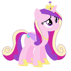 Size: 410x412 | Tagged: safe, artist:diana173076, artist:selenaede, princess cadance, alicorn, pony, g4, alternate universe, base used, crown, female, folded wings, hoof shoes, jewelry, mare, princess shoes, regalia, simple background, solo, tiara, white background, wings