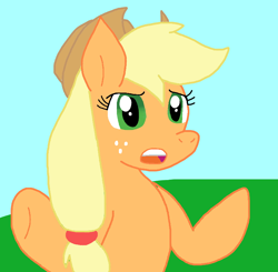 Size: 800x783 | Tagged: safe, artist:cmara, applejack, earth pony, pony, g4, applejack's hat, cowboy hat, female, hat, mare, outdoors, solo