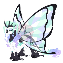 Size: 4400x4400 | Tagged: safe, artist:gigason, oc, oc only, oc:danainae, changepony, hybrid, g4, absurd resolution, adoptable, black hooves, blue eyes, blue sclera, butterfly wings, cloven hooves, coat markings, colored, colored belly, colored eyebrows, colored hooves, colored horn, colored pinnae, colored sclera, colored tail, colored wings, curved horn, ear fluff, eyebrows, eyeshadow, facial markings, flat colors, gradient mane, gradient tail, hooves, horn, horns, hybrid oc, large wings, leonine tail, liddded eyes, long fetlocks, long mane, long mane male, long tail, looking down, magical lesbian spawn, makeup, male, male oc, multiple horns, obtrusive watermark, offspring, parent:princess celestia, parent:queen chrysalis, parents:chryslestia, purple eyeshadow, raised eyebrow, shiny belly, simple background, slit pupils, smiling, snip (coat marking), socks (coat markings), solo, spread wings, stallion, stallion oc, standing, striped horn, tail, teal eyes, thick eyelashes, thin tail, three quarter view, transparent background, transparent wings, unicorn horn, unshorn fetlocks, wall of tags, watermark, wavy mane, wavy tail, white body, white coat, wing markings, wings