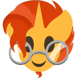 Size: 669x669 | Tagged: safe, artist:czu, sunburst, g4, emoji, glasses, male, nerd, simple background, solo, stallion, transparent background