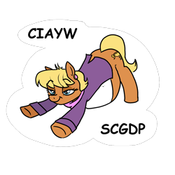 Size: 1200x1200 | Tagged: safe, artist:pony quarantine, ms. harshwhinny, earth pony, pony, g4, iwtcird, meme, pregnant, simple background, solo, text, transparent background