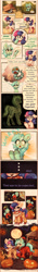 Size: 2550x18347 | Tagged: safe, artist:polnocnykot, bon bon, lyra heartstrings, sweetie drops, bat, earth pony, pony, unicorn, g4, baseball bat, blushing, bone, boop, box, box trap, bush, clothes, comic, costume, cute, detailed, detailed background, dialogue, duo, duo female, ear fluff, ears up, exclamation point, eyes closed, female, floppy ears, full moon, funny, glasses, glowing, halloween, halloween costume, hand, hand puppet, hat, holiday, hooves, horn, impressed, laughing, lesbian, looking at you, lyrabetes, male, moon, night, open mouth, pumpkin, punch and judy, raised hoof, ship:lyrabon, shipping, shocked, smiling, smiling at you, socks, speech bubble, teaching, text, that pony sure does love hands, that pony sure does love humans, thinking, toy, toy abuse, trap, tree, unshorn fetlocks, vegetables, wide eyes, x-ray