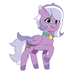 Size: 1200x1200 | Tagged: safe, artist:prixy05, oc, oc only, oc:satin showers, pegasus, pony, g5, my little pony: tell your tale, bell, bell collar, collar, female, mare, simple background, solo, transparent background, vector