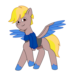 Size: 1200x1200 | Tagged: safe, artist:prixy05, oc, oc only, oc:roswell, pegasus, pony, g5, my little pony: tell your tale, clothes, male, scarf, simple background, solo, stallion, transparent background, vector