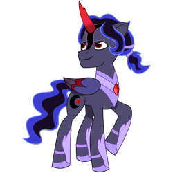 Size: 1200x1200 | Tagged: safe, artist:prixy05, oc, oc only, oc:prince oberon, pony, unicorn, g5, my little pony: tell your tale, colored horn, curved horn, flowing mane, horn, male, simple background, solo, sombra horn, stallion, transparent background, vector