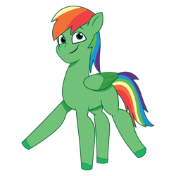 Size: 1200x1200 | Tagged: safe, artist:prixy05, oc, oc only, oc:oliver featherwing, pegasus, pony, g5, my little pony: tell your tale, male, multicolored hair, rainbow hair, simple background, solo, stallion, transparent background, vector