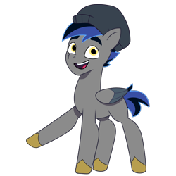 Size: 1200x1200 | Tagged: safe, artist:prixy05, oc, oc only, oc:julibunny, pegasus, pony, g5, my little pony: tell your tale, beanie, hat, male, simple background, solo, stallion, transparent background, vector