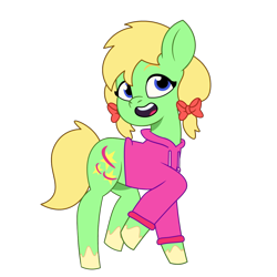 Size: 1200x1200 | Tagged: safe, artist:prixy05, oc, oc only, oc:harmony star, earth pony, pony, g5, my little pony: tell your tale, bow, clothes, female, hoodie, mare, simple background, solo, transparent background, vector