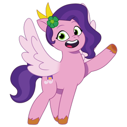 Size: 1200x1200 | Tagged: safe, artist:prixy05, pipp petals, pegasus, pony, g5, my little pony: tell your tale, female, mare, redesign, simple background, solo, transparent background, vector