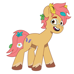 Size: 1200x1200 | Tagged: safe, artist:prixy05, oc, oc only, oc:butterscotch, earth pony, pony, g5, my little pony: tell your tale, glasses, leaves in mane, male, simple background, solo, stallion, transparent background, vector