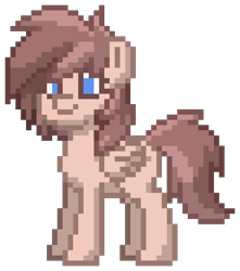 Size: 736x832 | Tagged: safe, oc, oc only, oc:silly wag, pegasus, pony, pony town, digital art, female, mare, pegasus oc, pixel art, simple background, solo, transparent background