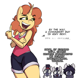 Size: 1024x1024 | Tagged: safe, artist:felixf, oc, oc only, oc:derek, oc:kizya, oc:loona, oc:obichni, zebra, anthro, series:cultural and educational exchange, communism, simple background, stalliongrad, white background, zebra oc