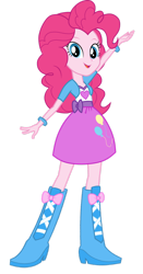 Size: 828x1575 | Tagged: safe, artist:octosquish7260, artist:pedro123emanuel, editor:pedro123emanuel, pinkie pie, human, equestria girls, g4, looking at you, simple background, smiling, smiling at you, solo, teenager, transparent background, young adult