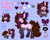 Size: 1500x1200 | Tagged: safe, artist:pillow.plushie, oc, oc only, earth pony, pony, :3, ^^, bell, bell collar, bow, clothes, collar, commission, commission open, ear piercing, eyes closed, female, hair bow, heart, mare, piercing, reference sheet, socks, solo, sunglasses