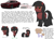 Size: 1664x1200 | Tagged: safe, artist:lrg!!, oc, oc only, oc:landrovergamingpony!!, oc:octane red, choker, clothes, dodge (car), dodge challenger, ear fluff, implied anon, looking at you, reference sheet, simple background, socks, white background