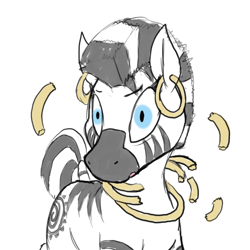 Size: 600x600 | Tagged: safe, artist:thebathwaterhero, zecora, zebra, g4, solo