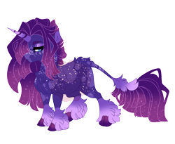 Size: 5000x4100 | Tagged: safe, artist:gigason, oc, oc only, oc:constellation cataclysm, classical unicorn, pony, unicorn, g4, absurd resolution, bangs, blank flank, blue eyes, body freckles, butt fluff, chest fluff, cloven hooves, coat markings, colored, colored eyebrows, colored hooves, colored horn, colored pinnae, dappled, ethereal mane, ethereal tail, eye clipping through hair, eyeshadow, facial markings, flat colors, freckles, frown, gradient hooves, gradient horn, gradient legs, gradient mane, gradient tail, hair over one eye, hooves, horn, leg freckles, leg markings, leonine tail, lidded eyes, long mane, long tail, looking away, looking back, looking down, magical lesbian spawn, makeup, neck freckles, nonbinary, nonbinary oc, obtrusive watermark, offspring, parent:princess luna, parent:tempest shadow, parents:tempestluna, profile, purple eyeshadow, purple hooves, purple mane, shoulder freckles, simple background, snip (coat marking), socks (coat markings), solo, sparkly mane, sparkly tail, standing, starry mane, starry tail, straight mane, straight tail, striped horn, tail, tail fluff, tail freckles, tail markings, thick eyelashes, transparent background, unicorn horn, unicorn oc, unshorn fetlocks, wall of tags, watermark