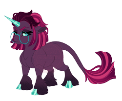 Size: 4600x3800 | Tagged: safe, artist:gigason, oc, oc only, oc:dark spell, classical unicorn, pony, unicorn, g4, absurd resolution, adoptable, blank flank, blue hooves, blue pupils, blue sclera, cloven hooves, coat markings, colored, colored eyebrows, colored hooves, colored horn, colored pinnae, colored pupils, colored sclera, cyan sclera, ear fluff, eye markings, eyelashes, female, female oc, flat colors, frown, glasses, glowing mane, gradient hooves, gradient legs, gradient mane, gradient tail, grumpy, hooves, horn, leg markings, leonine tail, lidded eyes, long tail, looking back, magical lesbian spawn, mare, mare oc, narrowed eyes, obtrusive watermark, offspring, parent:midnight sparkle, parent:tempest shadow, parent:twilight sparkle, parents:tempestlight, purple coat, purple mane, purple tail, round glasses, shiny hooves, shiny horn, short, short mane, simple background, socks (coat markings), solo, standing, straight mane, straight tail, striped horn, striped mane, striped tail, tail, teal pupils, thick eyelashes, three quarter view, transparent background, two toned horn, unicorn horn, unicorn oc, unshorn fetlocks, watermark